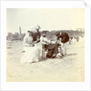 Family Enthoven on Normandy beach by Anonymous