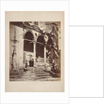 Portico van de Suleymaniye-moskee in Istanbul (Constantinopel). James Robertson by Felice Beato