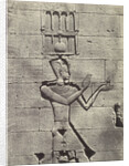 Emperor Augustus as a pharaoh on the back wall of the sanctuary of the temple of Kalabsja, Nubia by Gide et J. Baudry