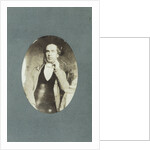 Self Portrait, leaning on table, with the statuette Ariadne auf dem Panther ' by Eduard Isaac Asser