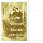 Portrait of a woman in a garden by Eduard Isaac Asser