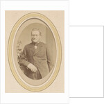 Portrait of a leaning man with a beard and glasses by J. Ephraim