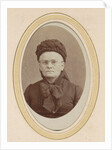 Portrait of a woman with a hat and glasses by Abraham Koorenhoff