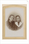 Portrait of two girls with long hair, one with a lace cravat by Gerhard Pitz