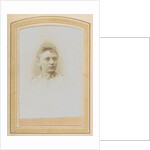 Portrait of a woman with a high-necked blouse with pin and a forelock by Anonymous