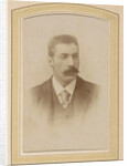 Portrait of a man with a mustache, a jacket and a tie by Carel Gustaaf Hisgen