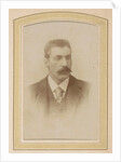 Portrait of a man with a mustache, a jacket and a tie by Carel Gustaaf Hisgen
