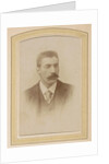 Portrait of a man with a mustache, a jacket and a tie by Carel Gustaaf Hisgen