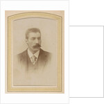 Portrait of a man with a mustache, a jacket and a tie by Carel Gustaaf Hisgen