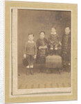 Portrait of four children in a chair by Anonymous