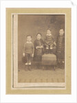Portrait of four children in a chair by Anonymous