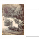 Guitar playing man at a waterfall at Batu Gantong in Ambon, Indonesia by Anonymous