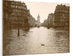 Flooded street in Paris by Anonymous