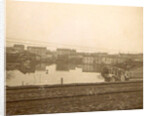 Flooded buildings during the flooding of Paris, seen from a train by France