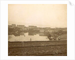 Flooded buildings during the flooding of Paris, seen from a train by France