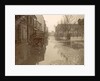Kar in flooded street during flood Paris by France
