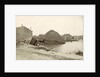 Collapsed haystack and ruined barns and houses in a flooded suburb of Paris by France