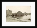 Collapsed haystack and ruined barns and houses in a flooded suburb of Paris by France