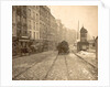 Wood and vessel laden handcarts in a street during the flooding of Paris by France