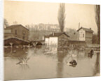 Houses on a flooded area in a suburb of Paris by France