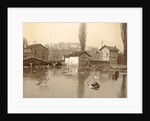 Houses on a flooded area in a suburb of Paris by France