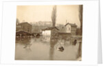 Houses on a flooded area in a suburb of Paris by France