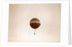 air balloon advertising for 'Tea E Brandsma floating in the air by Anonymous
