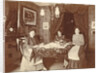 Three women sitting at table at meal by Anonymous