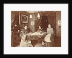 Three women sitting at table at meal by Anonymous