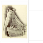 baby in a crib with a sky by Anonymous