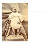 Portrait of a young child in a shirt with lace-up boots by Anonymous