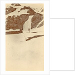 Man on the frozen waterfall Dota, Tibet by D.T. Dalton