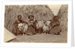 Tibetan women with goats for haystacks by D.T. Dalton