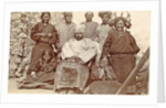 Army Intendant with some women, children and men in Tibet by D.T. Dalton