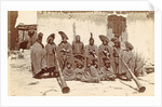 Group of Tibetan clergy (llamas) with wind instruments (dunchen), D.T. Dalton, 1903 - 1906 by D.T. Dalton