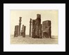 Group of men posing at the Gate of all Nations (Gate of Xerxes) at Persepolis Iran by Antoine Sevruguin