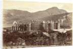 Holyrood Abbey and Holyrood Palace in Edinburgh, seen from Calton Hill Scotland UK by John Patrick