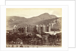 Holyrood Abbey and Holyrood Palace in Edinburgh, seen from Calton Hill Scotland UK by John Patrick