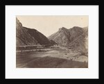 View of the Daliki river and mountains in Persia Iran by Antoine Sevruguin