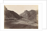 View of the Daliki river and mountains in Persia Iran by Antoine Sevruguin