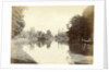 Water in the Dutch East Indies at the end with a bridge and a church tower by Anonymous