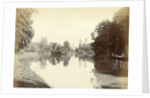 Water in the Dutch East Indies at the end with a bridge and a church tower by Anonymous