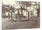 garden with a fountain at Concordia Society in Weltevreden, Jakarta Indonesia by Anonymous