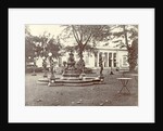 garden with a fountain at Concordia Society in Weltevreden, Jakarta Indonesia by Anonymous