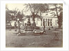 garden with a fountain at Concordia Society in Weltevreden, Jakarta Indonesia by Anonymous