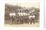 Group of Indian boys with the right arm outstretched, allowing dancers by Anonymous