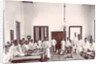 Ward with male patients and staff at a hospital in the Dutch East Indies, Indonesia by Anonymous