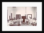 Ward with male patients and staff at a hospital in the Dutch East Indies, Indonesia by Anonymous