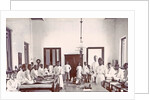 Ward with male patients and staff at a hospital in the Dutch East Indies, Indonesia by Anonymous