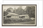 Two wooden houses with porches and an outbuilding by Anonymous